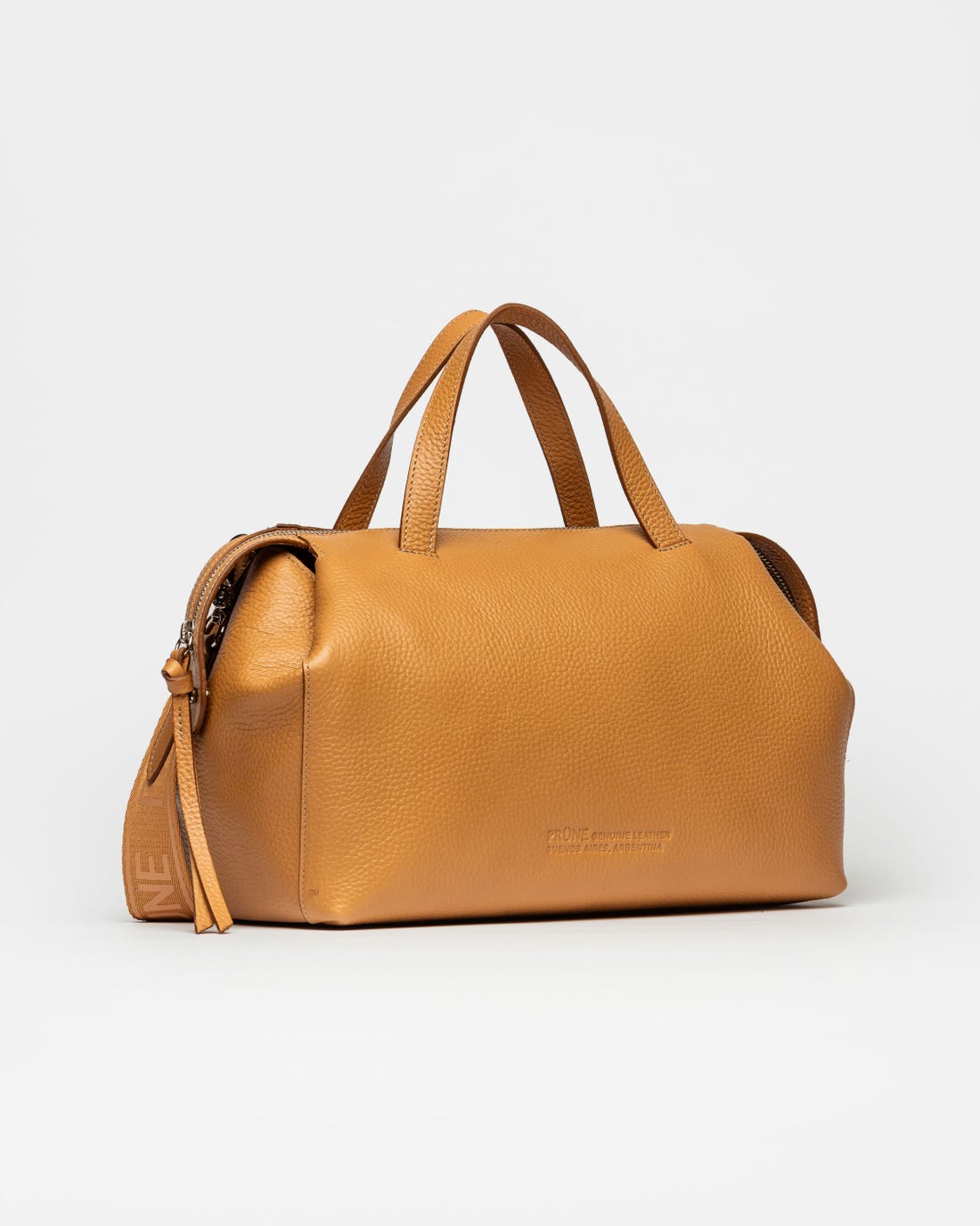 Cartera de mano Resort en cuero graneado