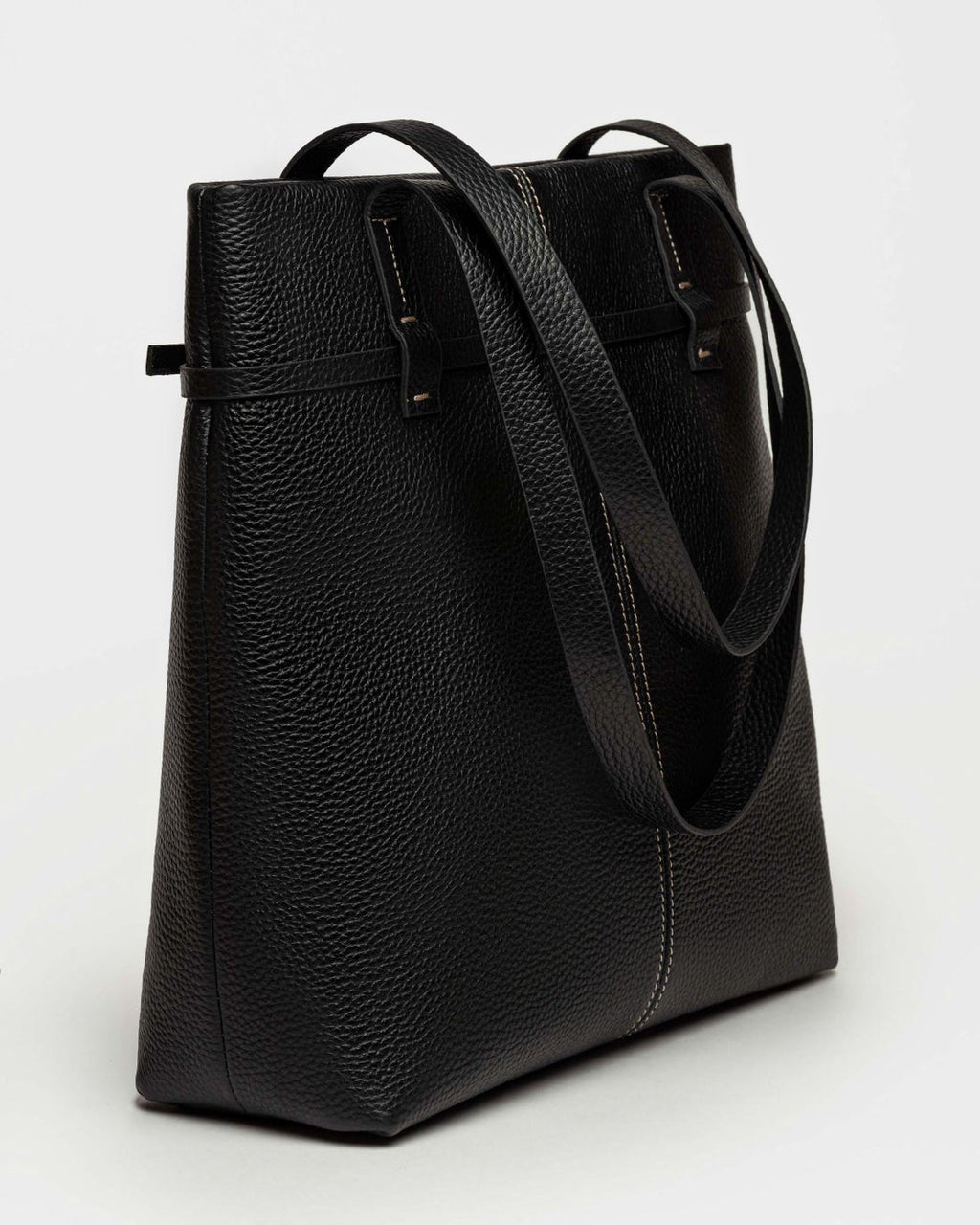 Shopper Bay en cuero graneado