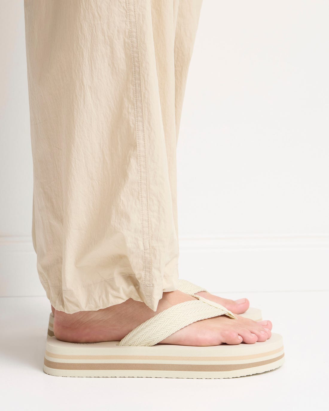 Sandalia media Bungalow en textil